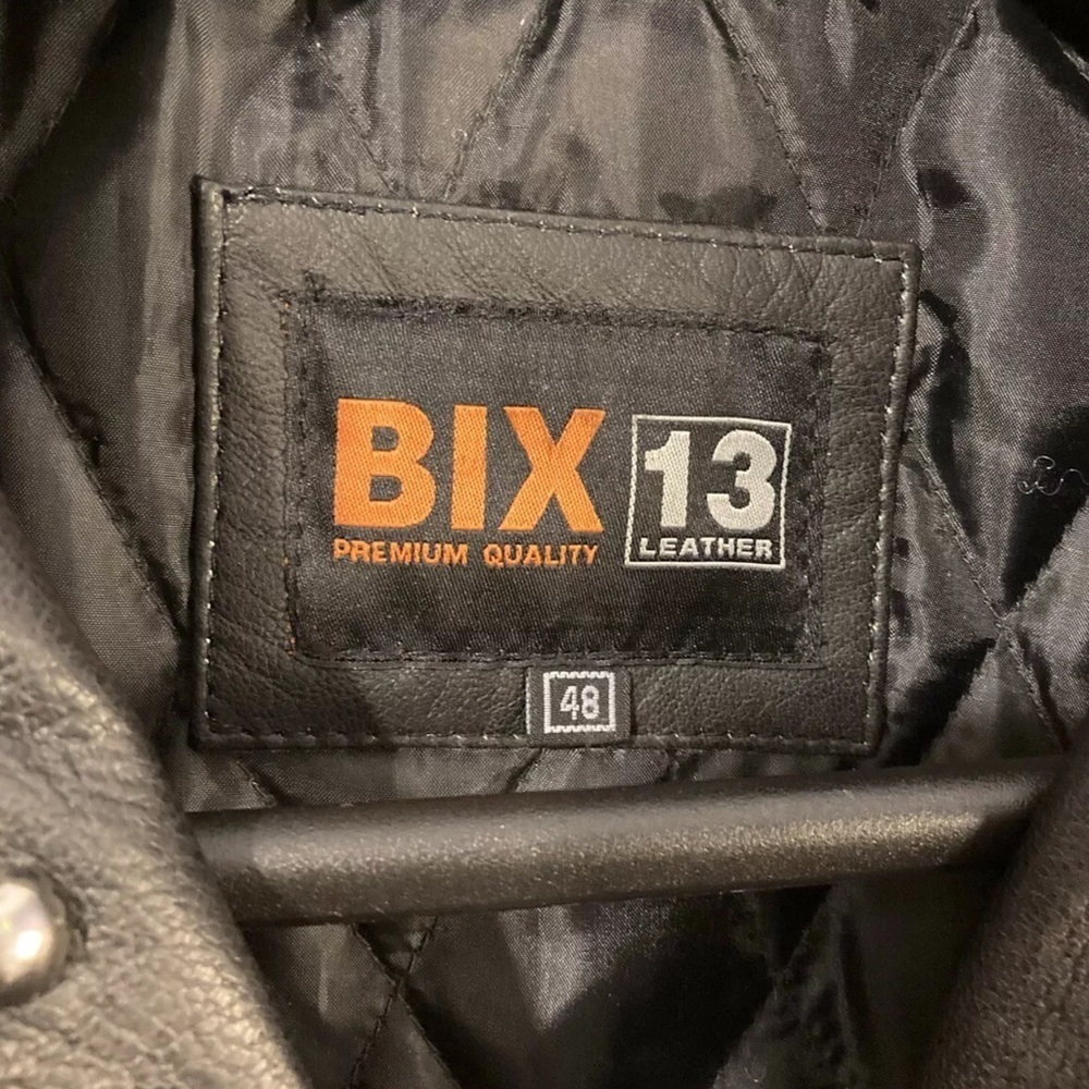 BIX 13 Fallout 3 Tunnel Snakes Black Leather Moto Jacket for cosplay - Picture 4 of 7
